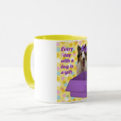 Mug Chaque jour avec un chien est un cadeau (Devant gauche)