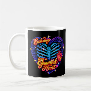 Mug Chaque Jour Avoir Un Cœur Reconnaissant Squelette 