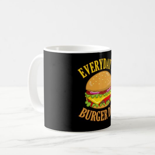 Mug Chaque Jour Est Burger Day Cheeseburger Hamburger (Devant gauche)