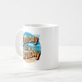 Mug Chaque jour est un samedi Retro Beach (Devant gauche)
