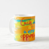 Mug Chaque Jour Est Une Nouvelle Citation De Calligrap (Devant gauche)