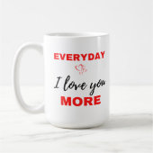 Mug Chaque jour je t'aime plus Noir (Gauche)
