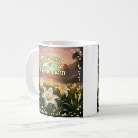 Mug Chaque Jour, Jésus Est Ma Lumière Guidée (Devant gauche)
