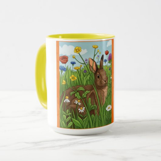 Mug Chaque Lapin Aime les Fleurs (Devant gauche)