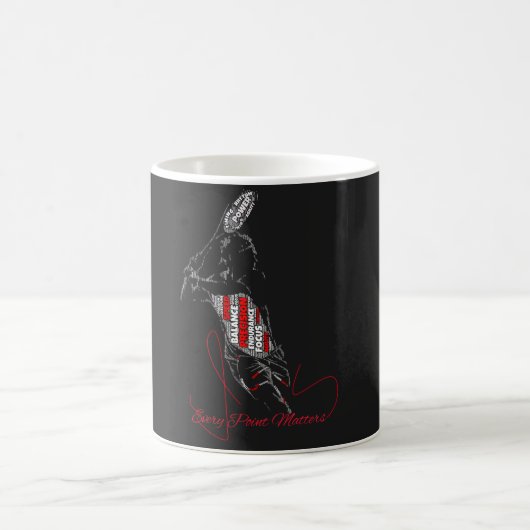Mug Chaque Point Compte Typographie Tennis (Centre)