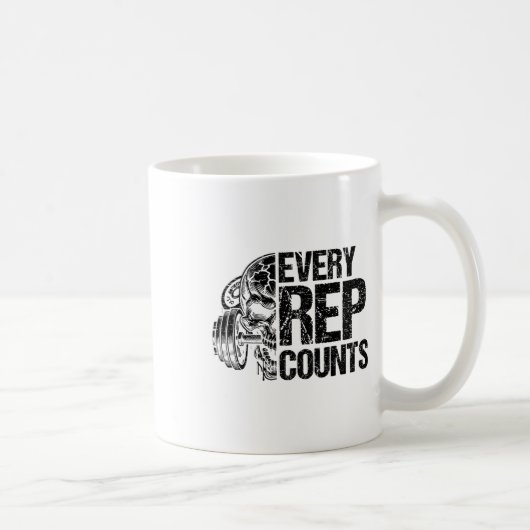 Mug Chaque répétition compte Haltérophile Culturisme B (Droite)