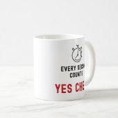 Mug Chaque seconde compte Oui Chef! T-Shirt (Devant droit)