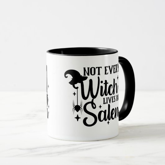 Mug Chaque sorcière vit à Salem Halloween (Devant droit)