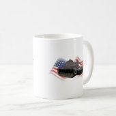 Mug Char de combat américain M60 avec drapeau américai (Devant droit)