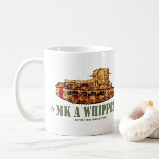 Mug Char moyen britannique MK A Whippet de la Première (Avec donut)