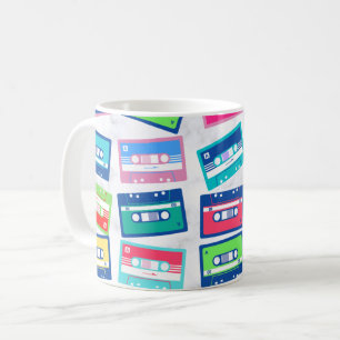 Mug Char Retro Vintage Audio Cassette Pattern Tank Ver