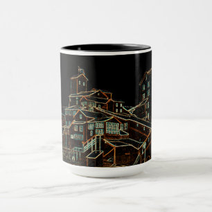 Mug Charbon Anthracite Mines Charbon Miner Miner néon 