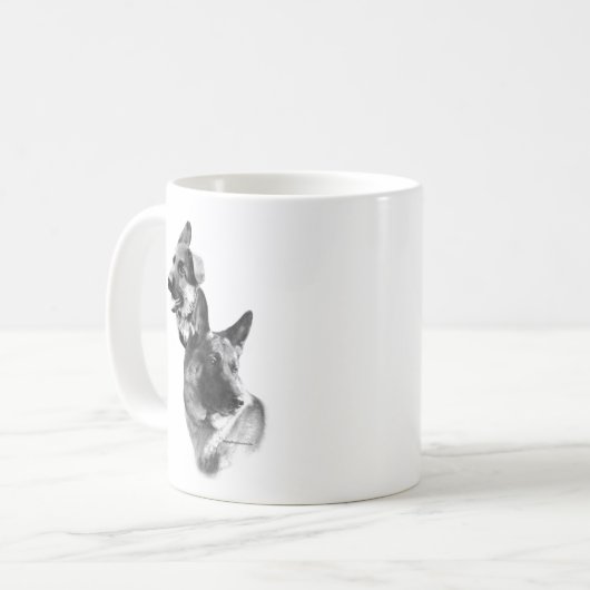 Mug Charbon berger allemand 2 (Devant gauche)