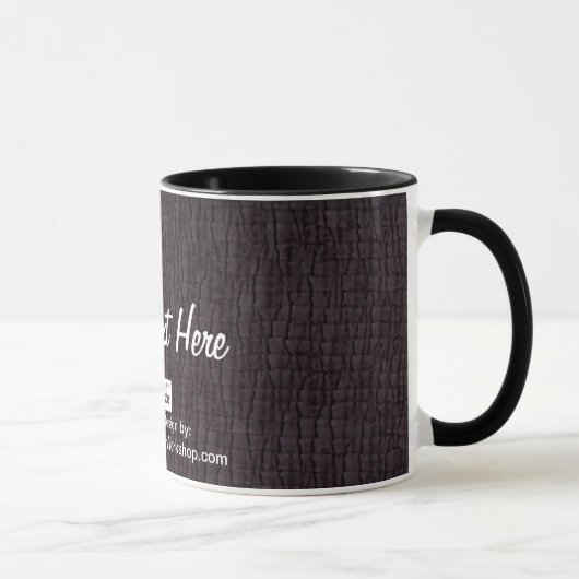 Mug Charbon de base, votre texte ici (Droite)