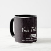 Mug Charbon de base, votre texte ici (Devant gauche)