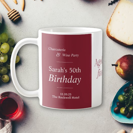Mug Charcuterie & Vin Fête des 50 ans