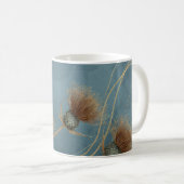 Mug Chardon Doré Bleu Canard Texture Élégance (Devant droit)