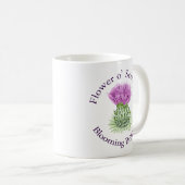 Mug Chardon écossais brillant de floraison (Devant droit)