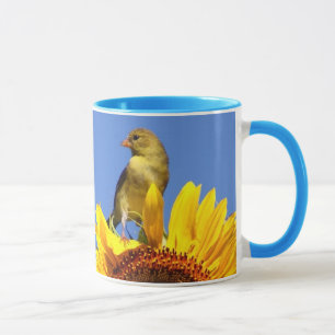 Mug Chardonneret américain sur le tournesol