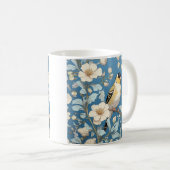 Mug Chardonneret jaune inspiré de William Morris (Devant droit)