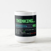Mug Chargement à 99 % drôle ordinateur rétro D (Centre)