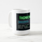 Mug Chargement à 99 % drôle ordinateur rétro D (Devant gauche)