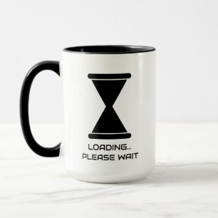 Mug Chargement de l'horloge sablonneuse en sablier