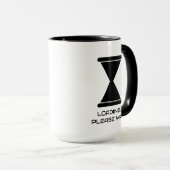 Mug Chargement de l'horloge sablonneuse en sablier (Devant droit)
