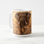 Mug Charging Elephant | African Wildlife Power Art (Devant gauche)