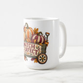 Mug Chariot de citrouilles automnales Patch Parfait (Devant droit)