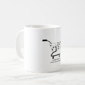 Mug chariot de shopping avec notes de musique, drô (Devant gauche)