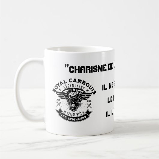 MUG Charisme van L'Adjudant-Chef Royal Cambouis Koffiemok (Links)