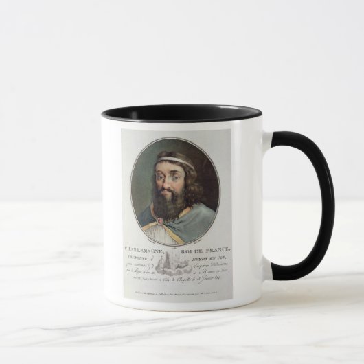 Mug Charlemagne (747-814), roi de la France, a gravé (Droite)