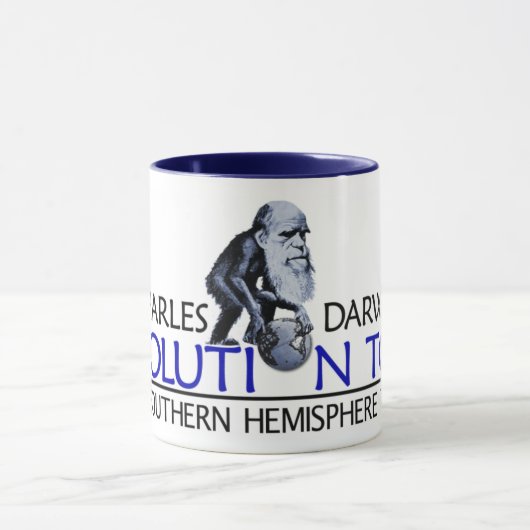 Mug Charles Darwin "visite d'évolution" (tasse/Stein) (Centre)