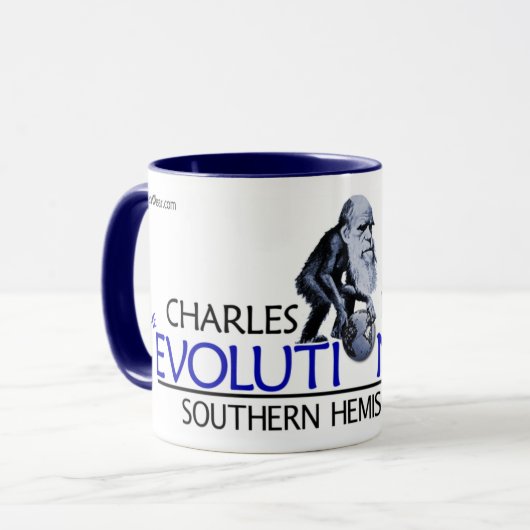 Mug Charles Darwin "visite d'évolution" (tasse/Stein) (Devant gauche)