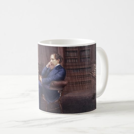 Mug Charles Dickens dans son étude (Devant droit)