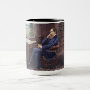 Mug Charles Dickens dans son étude