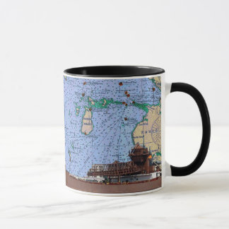 Mug Charles M. Beeghly et vieux diagramme du lac