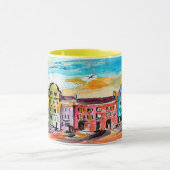Mug Charleston South Carolina Rainbow Row Whimsical (Centre)