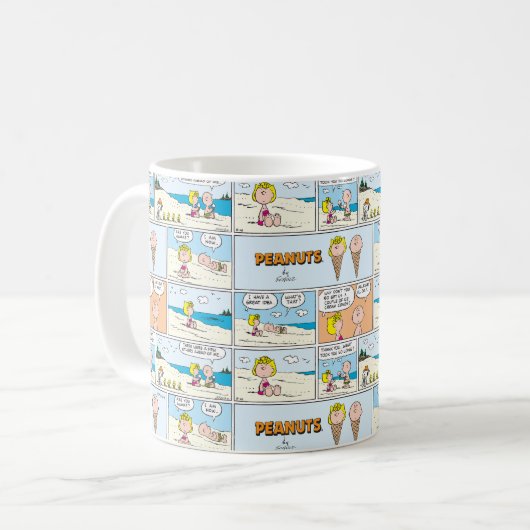 Mug Charlie Brown & Glace Sally À La Plage (Devant gauche)