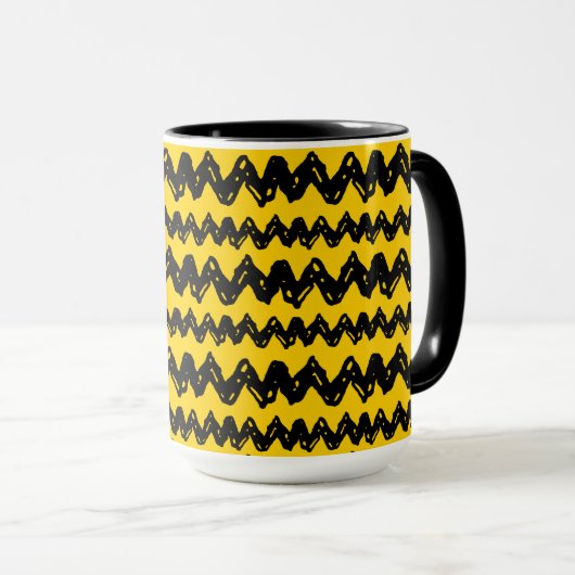 Mug Charlie Brown Zig Zag Motif (Devant droit)