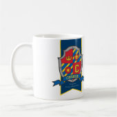 Mug Charlie chevalier bouclier rouge nom bleu signifia (Gauche)
