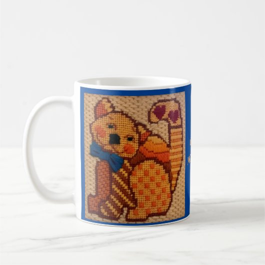 Mug Charmant Chat Coloré Accompagne Le Matin  (Gauche)