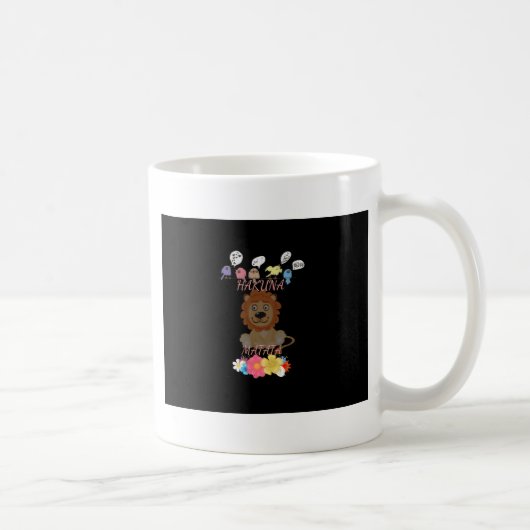 Mug Charmant "Flora and Fauna Hakuna Matata" Lion bébé (Droite)
