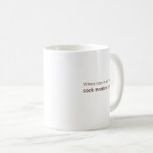 Mug Charmant Singe Chaussette (Devant droit)