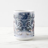 Mug Charmant Snowman Aquarelle Forêt d'hiver (Centre)