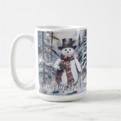 Mug Charmant Snowman Aquarelle Forêt d'hiver (Gauche)