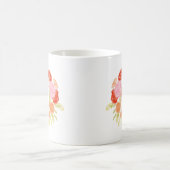 Mug Charmant Spring Pastel Floral Aquarelle Art (Centre)