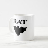 Mug Charmante Chauve-Souris Noir Et Blanc Halloween (Devant gauche)
