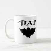 Mug Charmante Chauve-Souris Noir Et Blanc Halloween (Gauche)